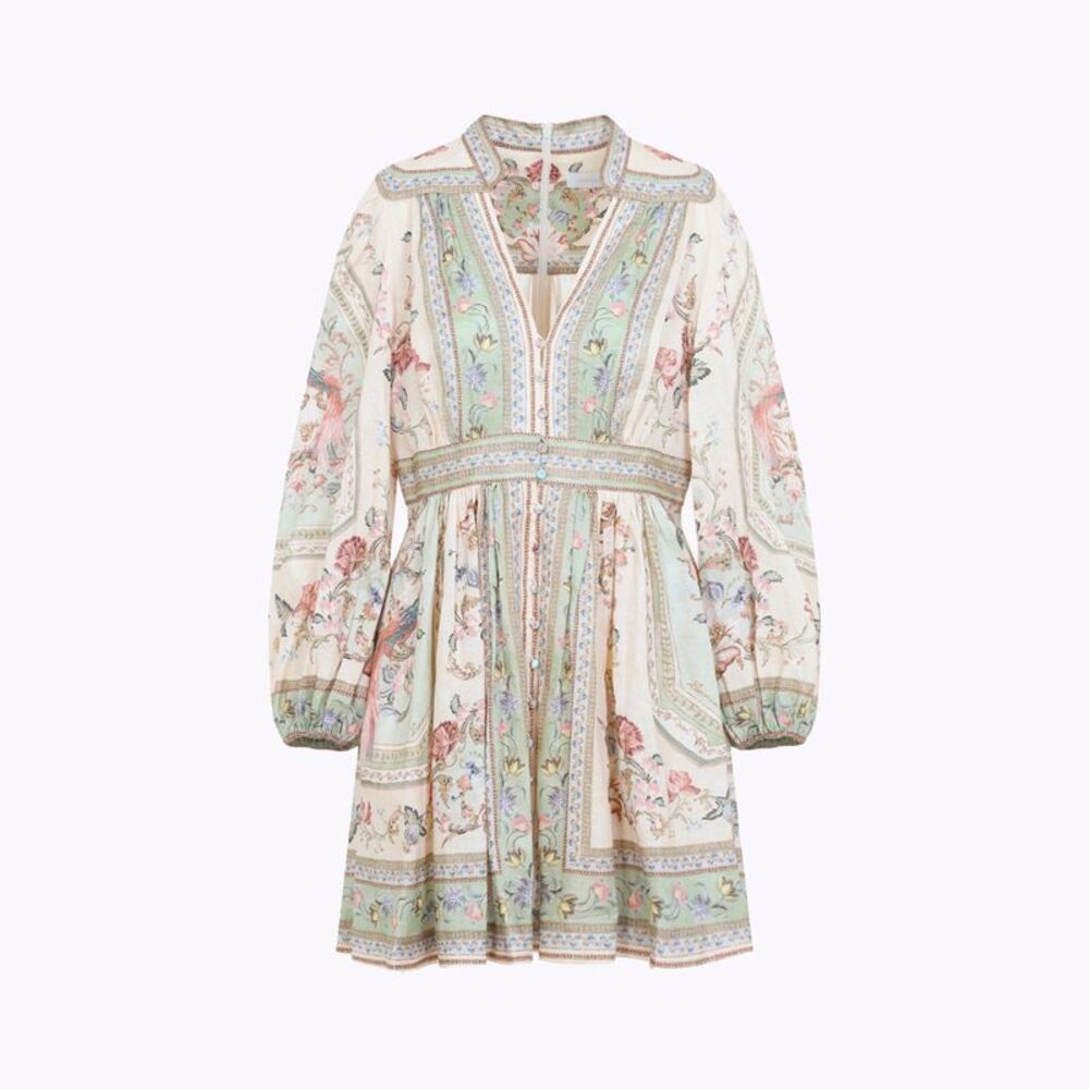 Zimmermann Roselight Plunge Mini Dress Women